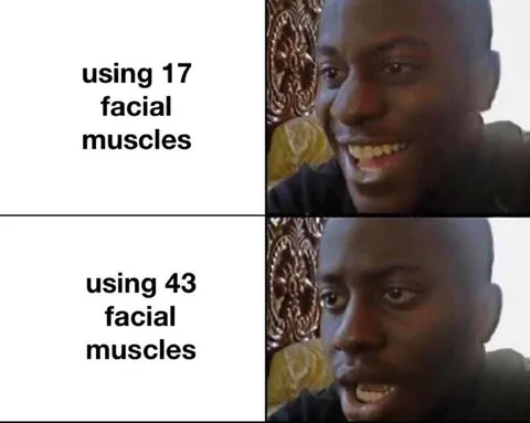 Using 17 vs 43 Facial Muscles