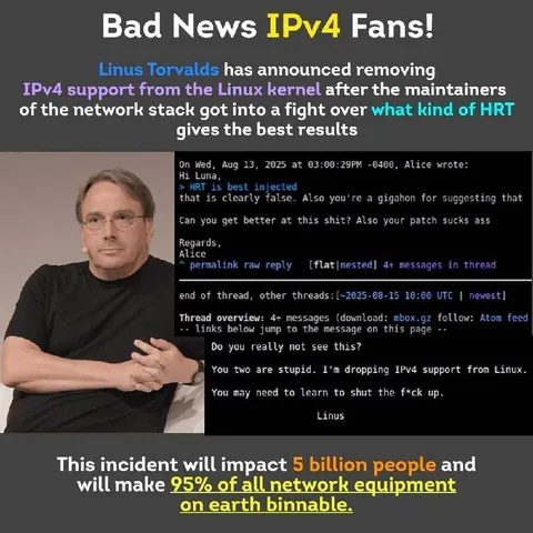 Bad News IPv4 Fans