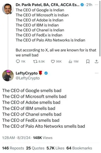 Indian CEOs Smell Bad