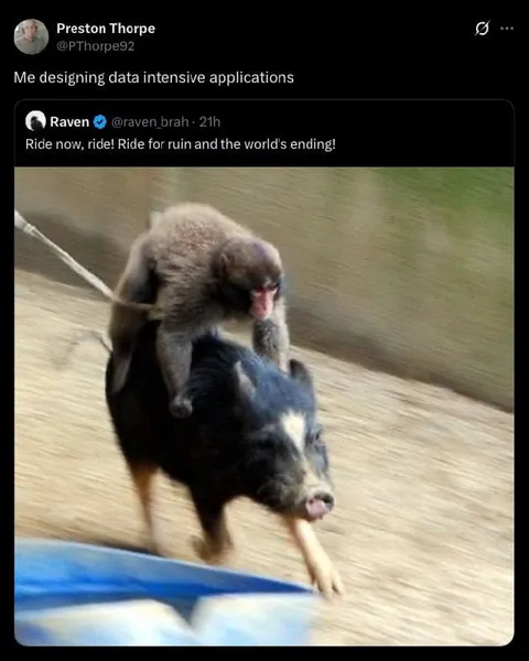 Monkey Riding a Wild Boar