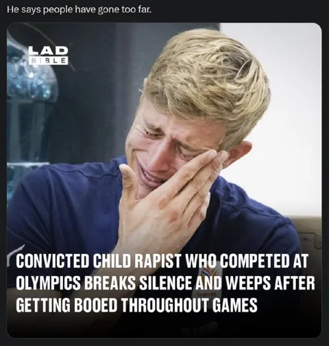 Child Rapist Booed at Olympics