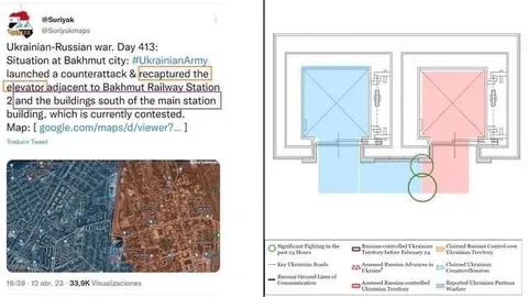 Bakhmut Elevator Counterattack Map