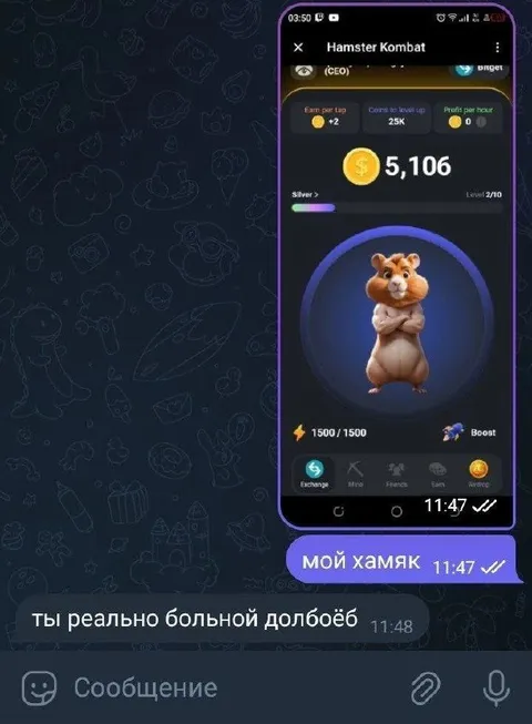 Мой хомяк в Hamster Kombat