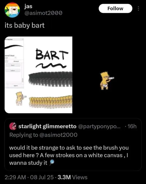 Baby Bart Brush Art