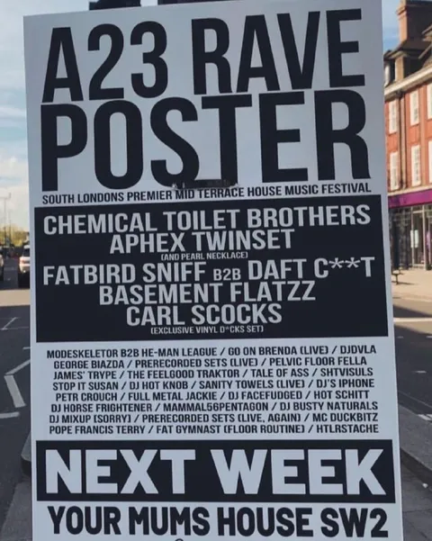 Your Mum's House Rave Poster