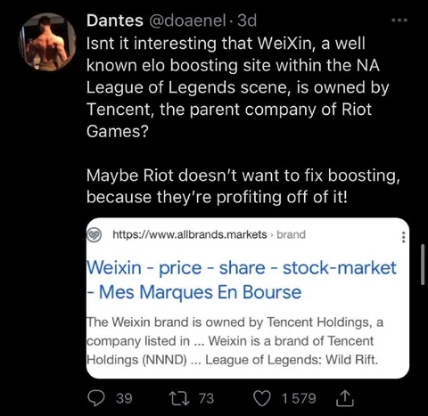 Riot profits from League boosting