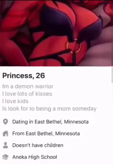 Demon Warrior Dating Profile Fail