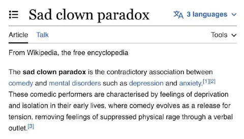 Sad clown paradox