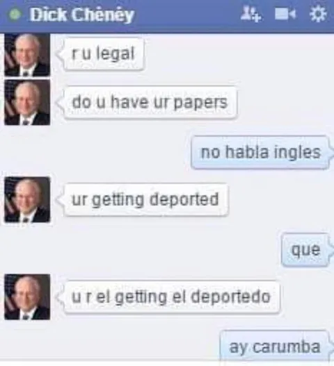 Dick Cheney Deportation Chat