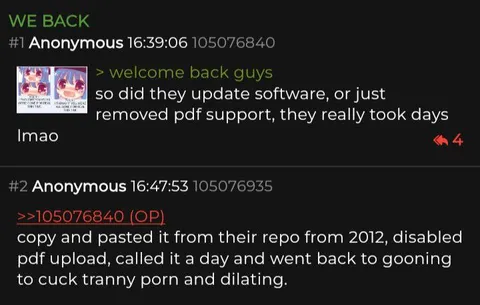 PDF Support Removed