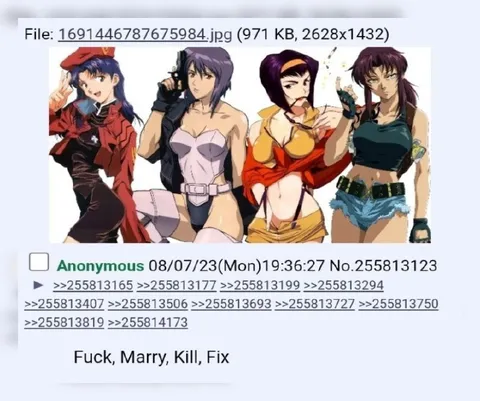 Fuck Marry Kill Fix Anime Girls