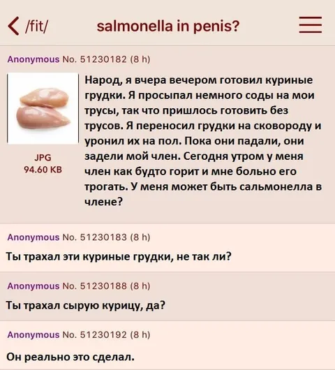 Сальмонелла в члене