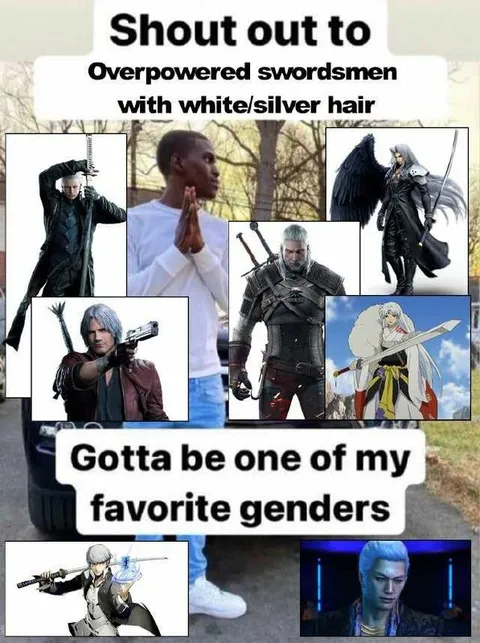 Overpowered White-Haired Swordsmen