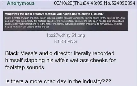 Black Mesa Audio Director's Wet Cheek Sound