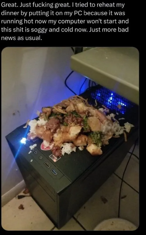 Reheating Dinner on a PC