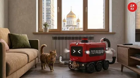 Робот Теплодав в гостиной