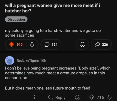 Pregnant Woman Meat Sacrifice