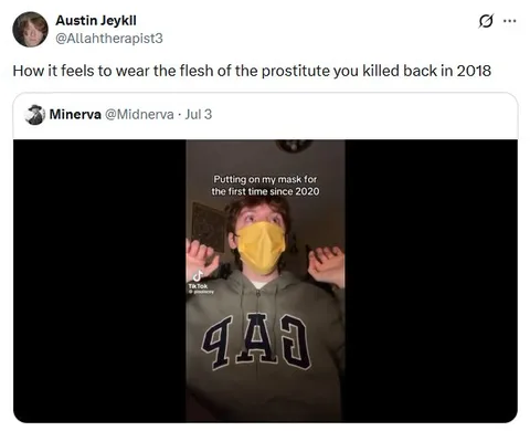 Wearing the Flesh Mask