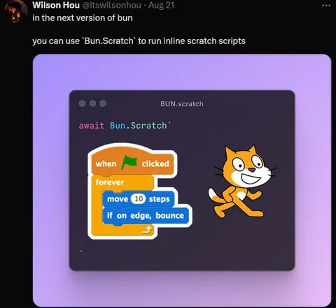 Bun Scratch Inline Scripts
