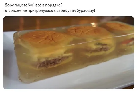 Не притронулась к гамбурлодцу