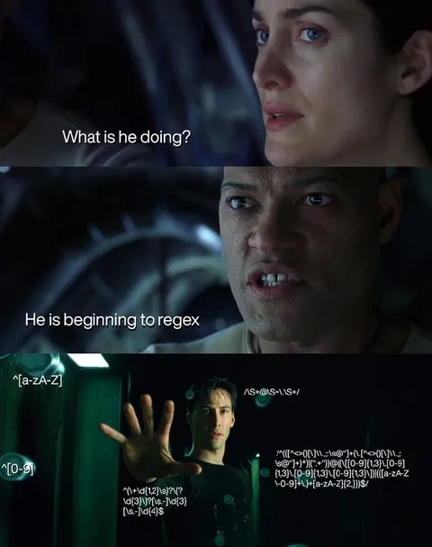 Neo начинает писать регулярки