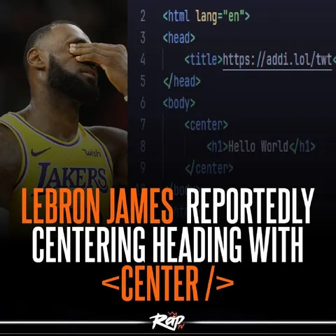 LeBron James Centering Heading