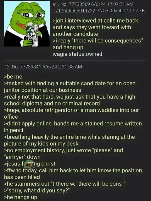 Janitor Candidate Consequences