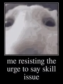 Me Resisting the Skill Issue