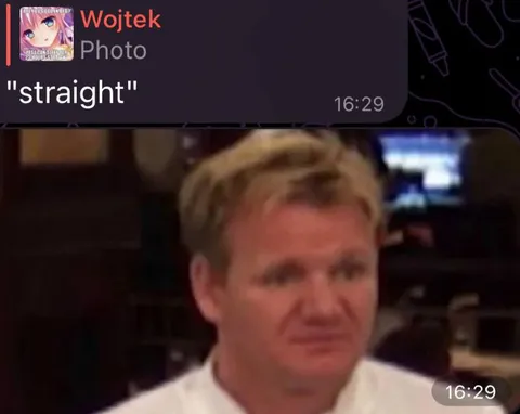 Straight Reaction from Gordon Ramsay