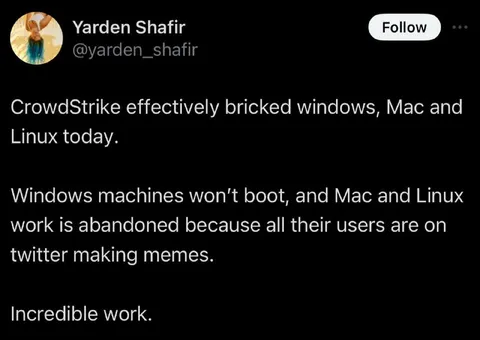 CrowdStrike Meme Outage