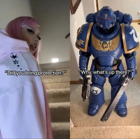 Space Marine Brings Protection