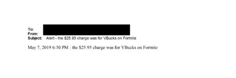 Fortnite V-Bucks Charge Alert