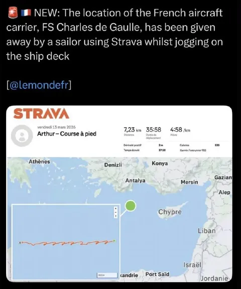 French Aircraft Carrier Location Leaked