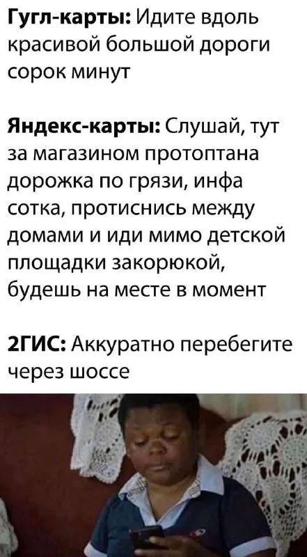 Навигаторы дают разные маршруты