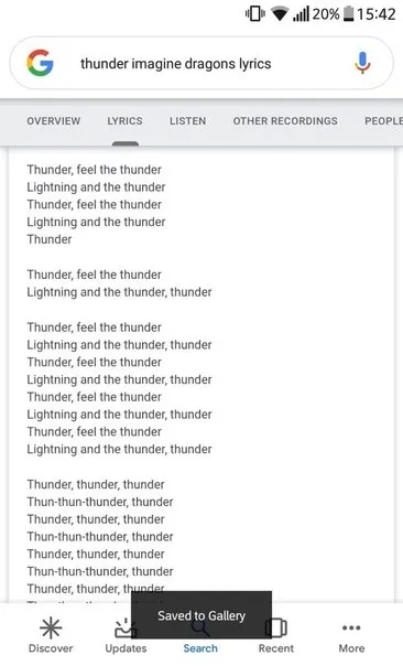 Thunder Lyrics Never End