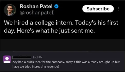 Intern Suggests Increasing Revenue