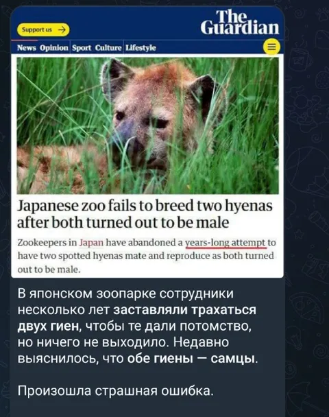 Страшная ошибка в зоопарке