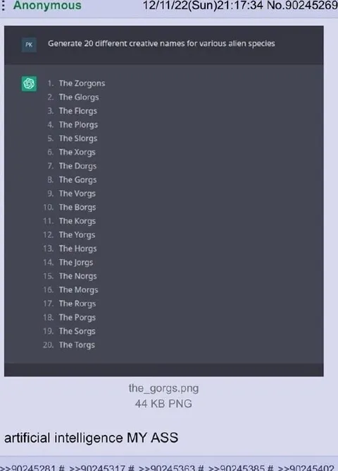 AI Names Every Alien the Gorgs