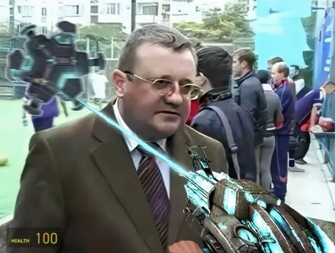 Man Holding a Doom Weapon