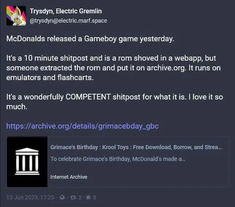 McDonald's GameBoy Shitpost