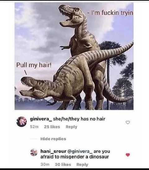 Are You Afraid to Misgender a Dinosaur