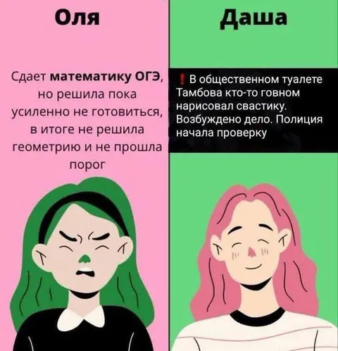 Оля и Даша: разные проблемы