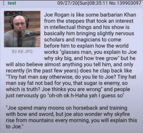 Joe Rogan the Barbarian Khan