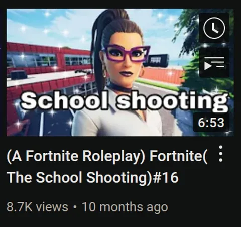 Fortnite School Shooting Roleplay Video