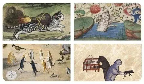Коты в старинных иллюстрациях