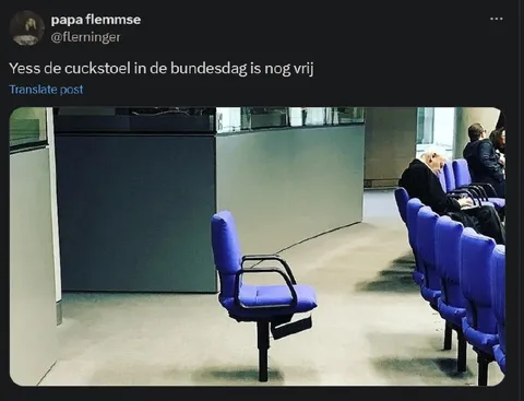 De vrije cuckstoel in de Bundestag
