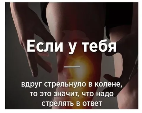 Стрельнуло в колене — стреляй в ответ