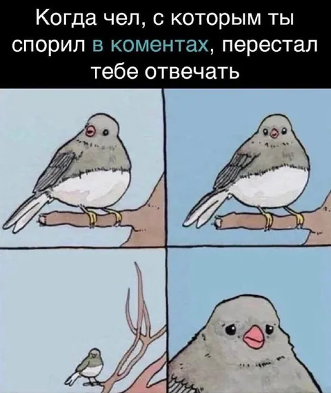 Когда спорщик перестал отвечать