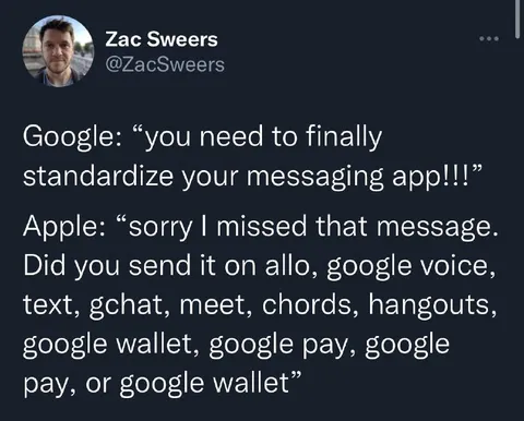 Apple Misses Google's Messaging Message