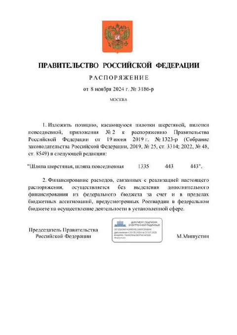 Правительство отменяет шерстяные пилотки